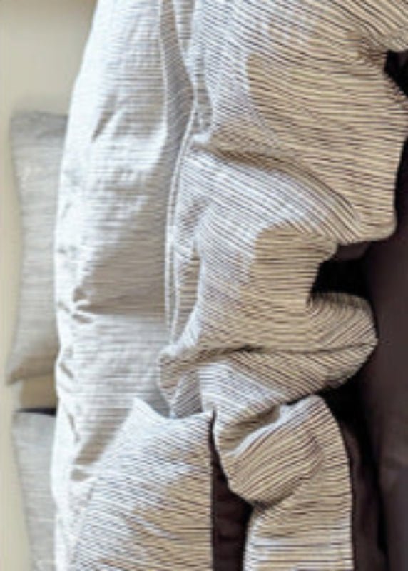 Emma Duo Striped Jacquard Bedding Set / Green