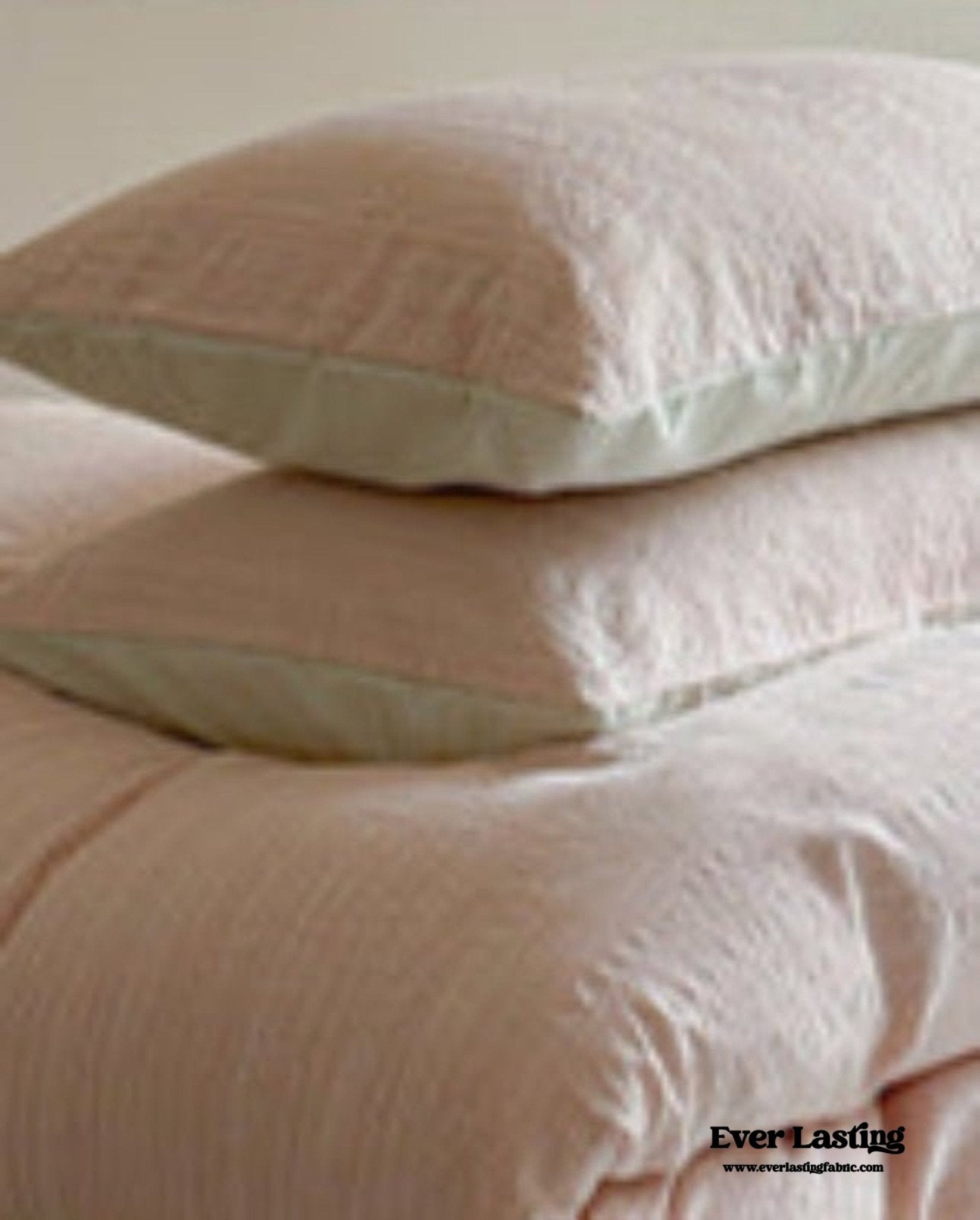 Emma Duo Striped Jacquard Bedding Set / Pink