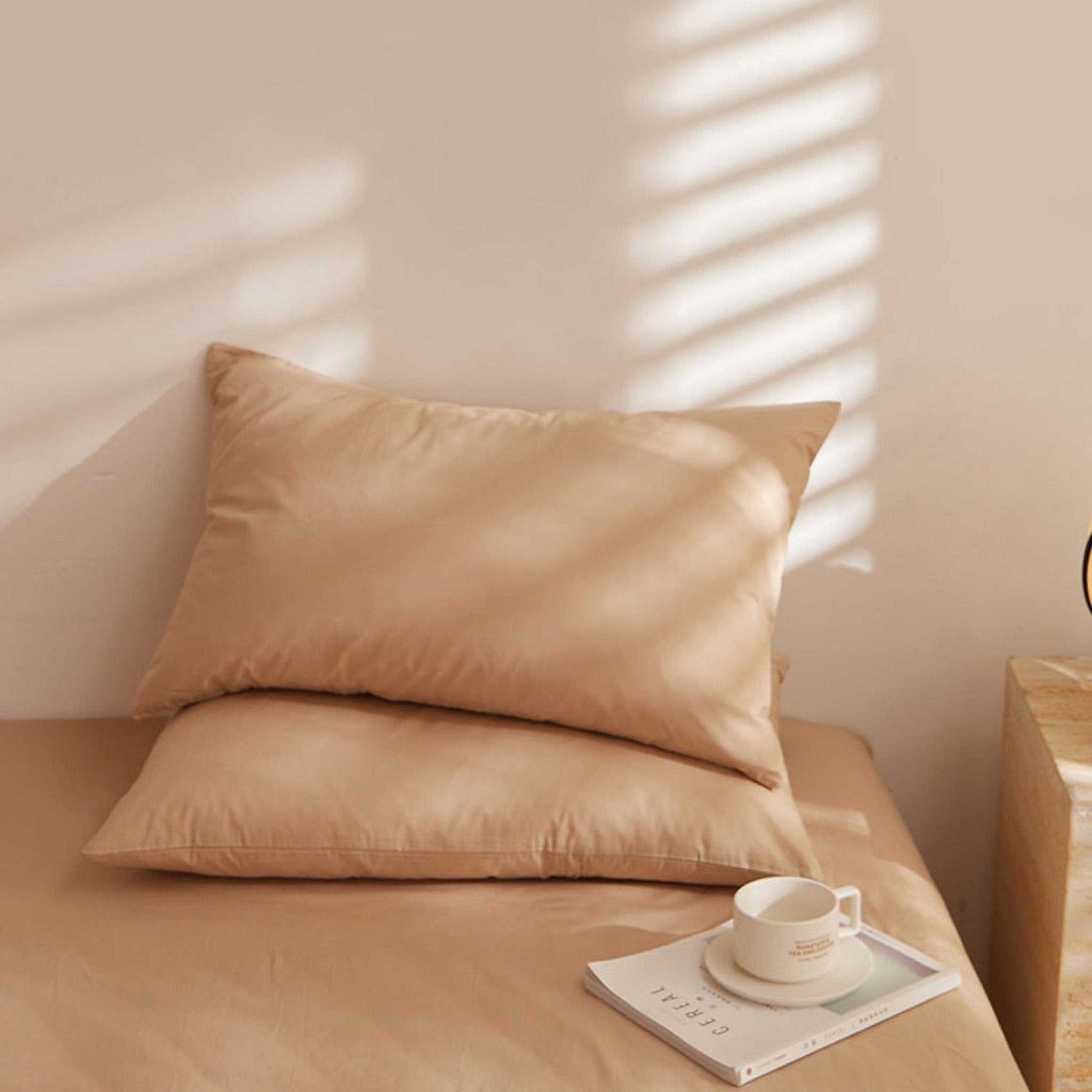 Fresh Plaid Washed Cotton Pillowcases