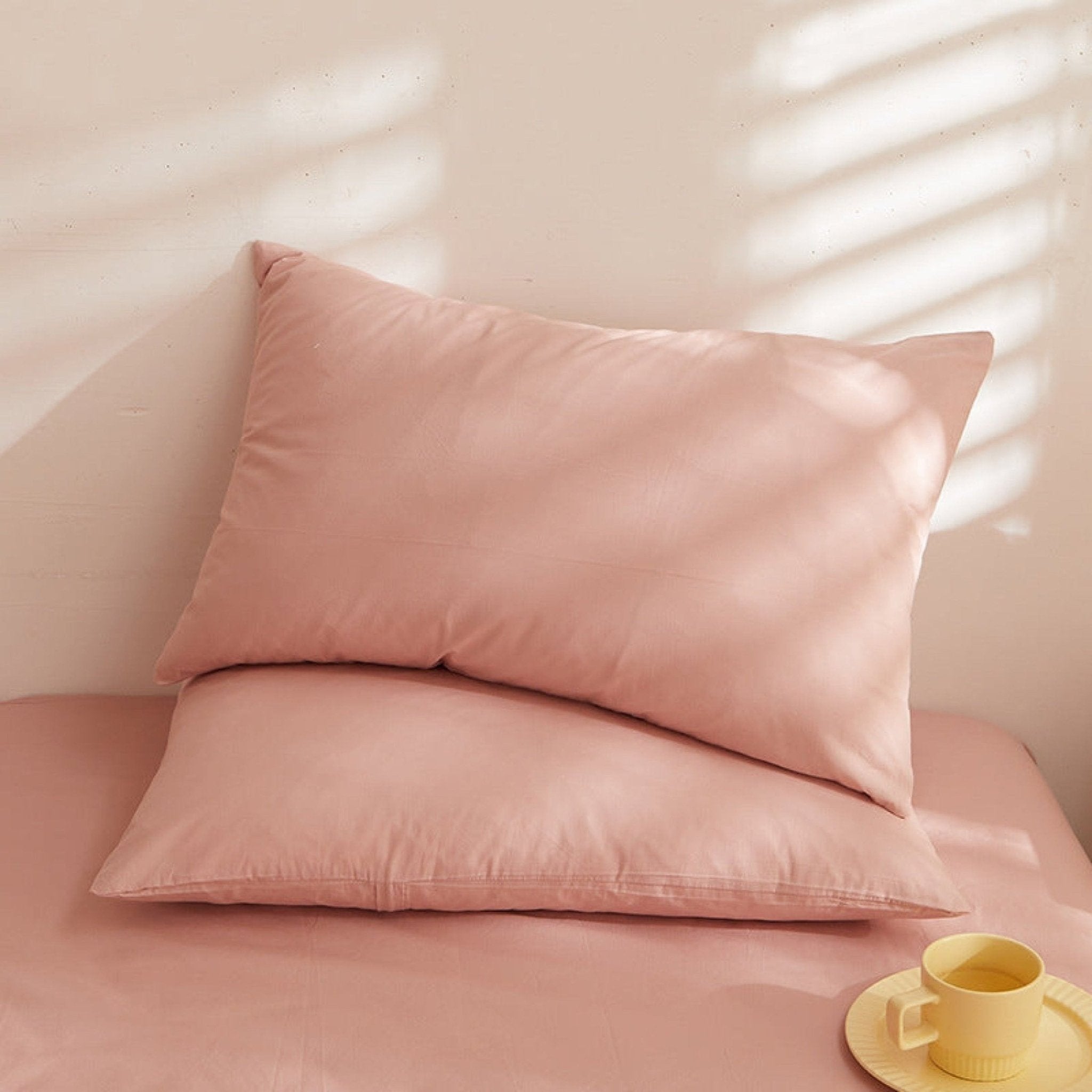 Fresh Plaid Washed Cotton Pillowcases