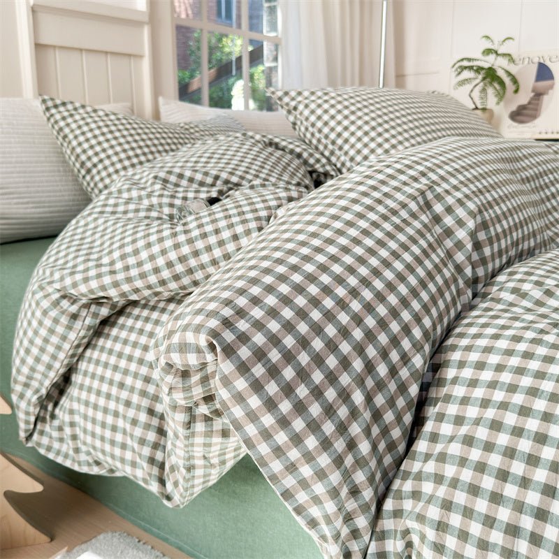 Gingham Bedding Set / Blue