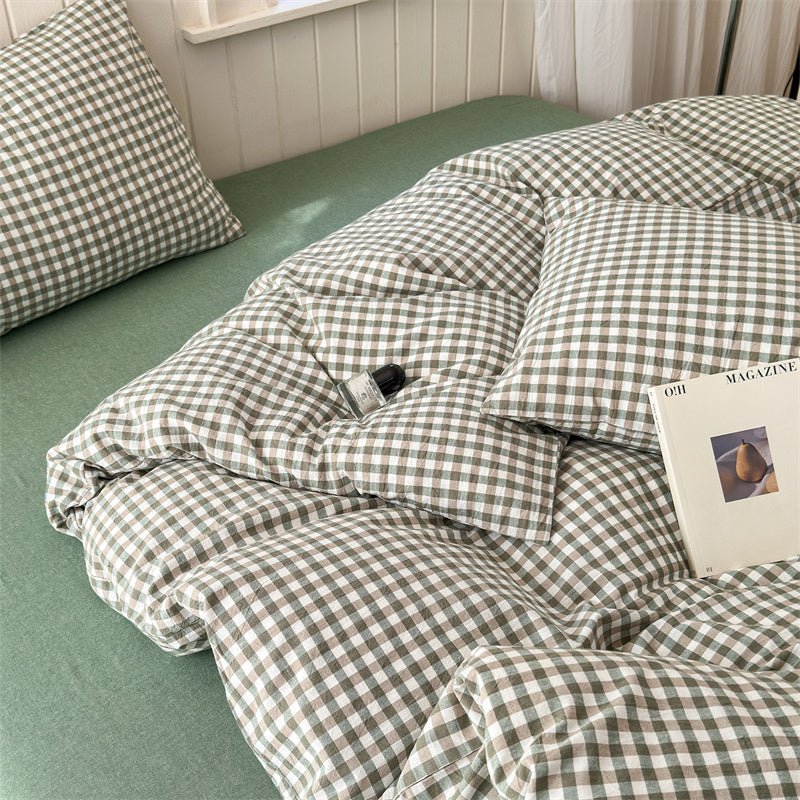 Gingham Bedding Set / Blue