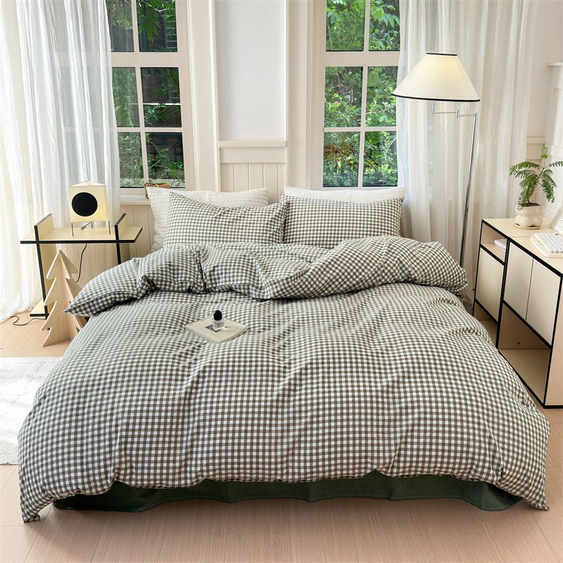 Gingham Bedding Set / Blue