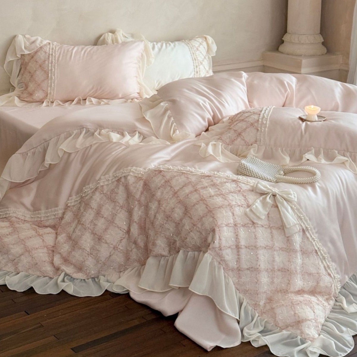 Haute Pearl TENCEL™ Bedding Set / White Romance