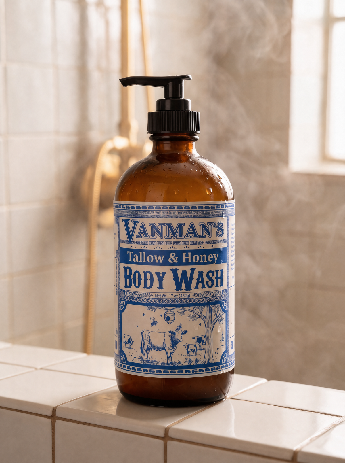 *New* VanMan's Tallow & Honey Body Wash - 16 oz