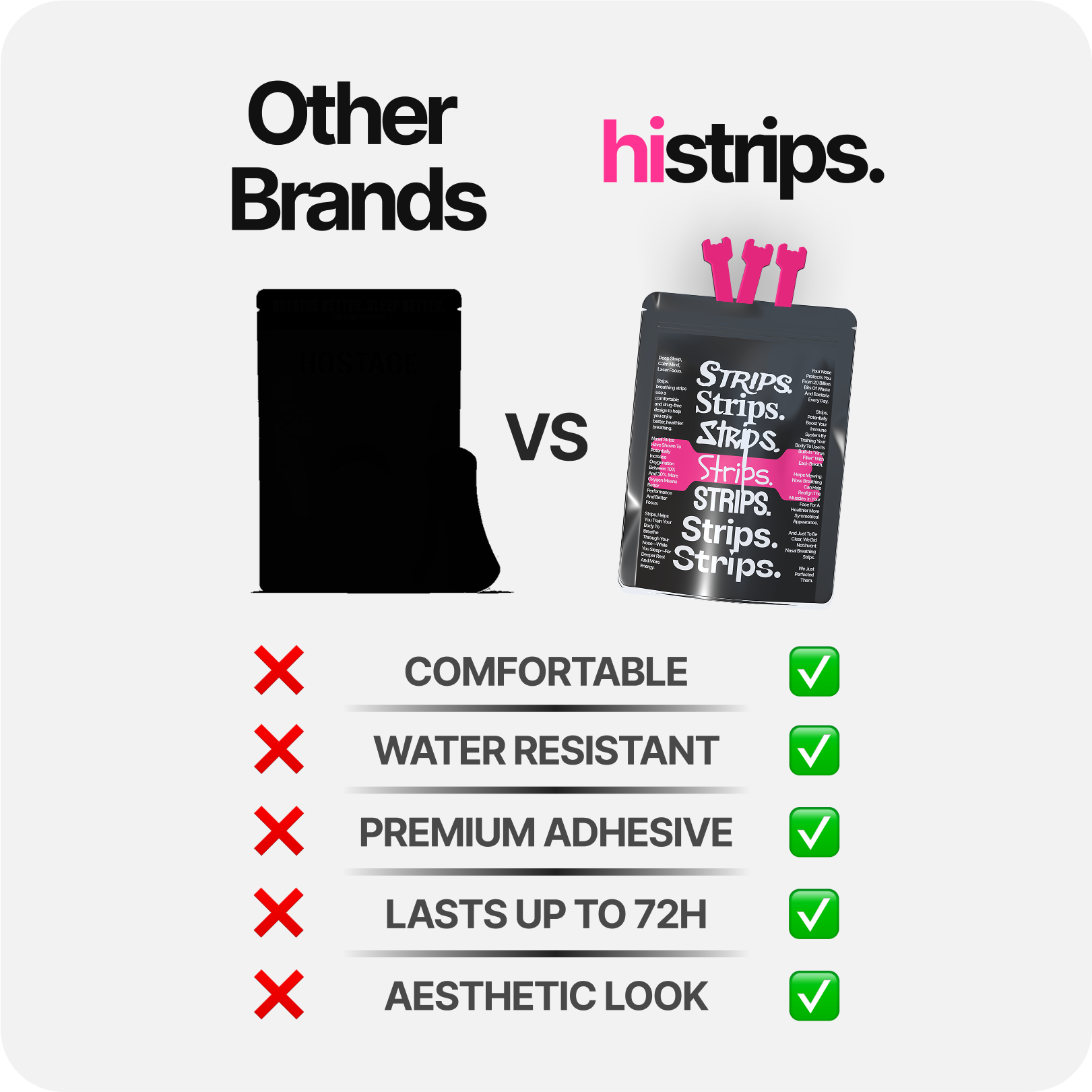 Pink Nasal Strips