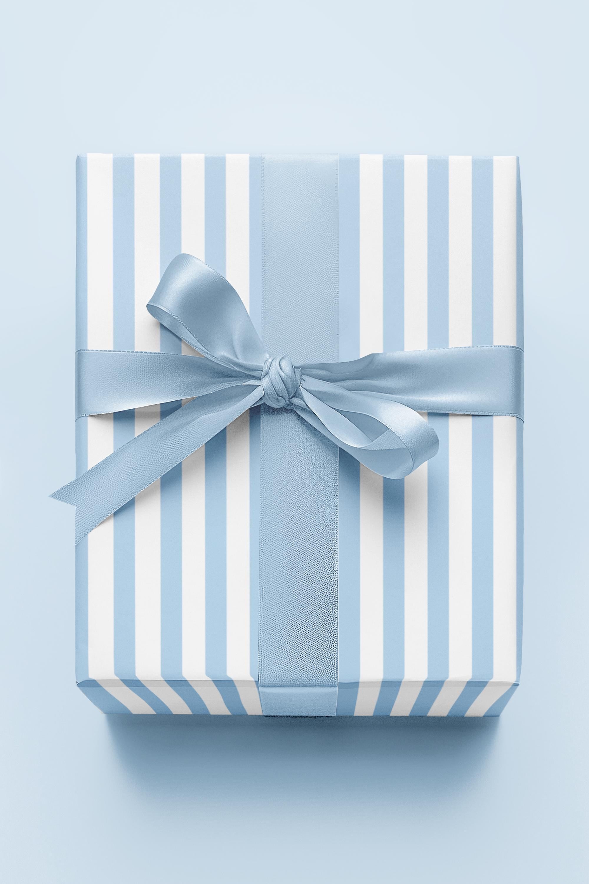 Elegant Blue Striped Wrapping Paper