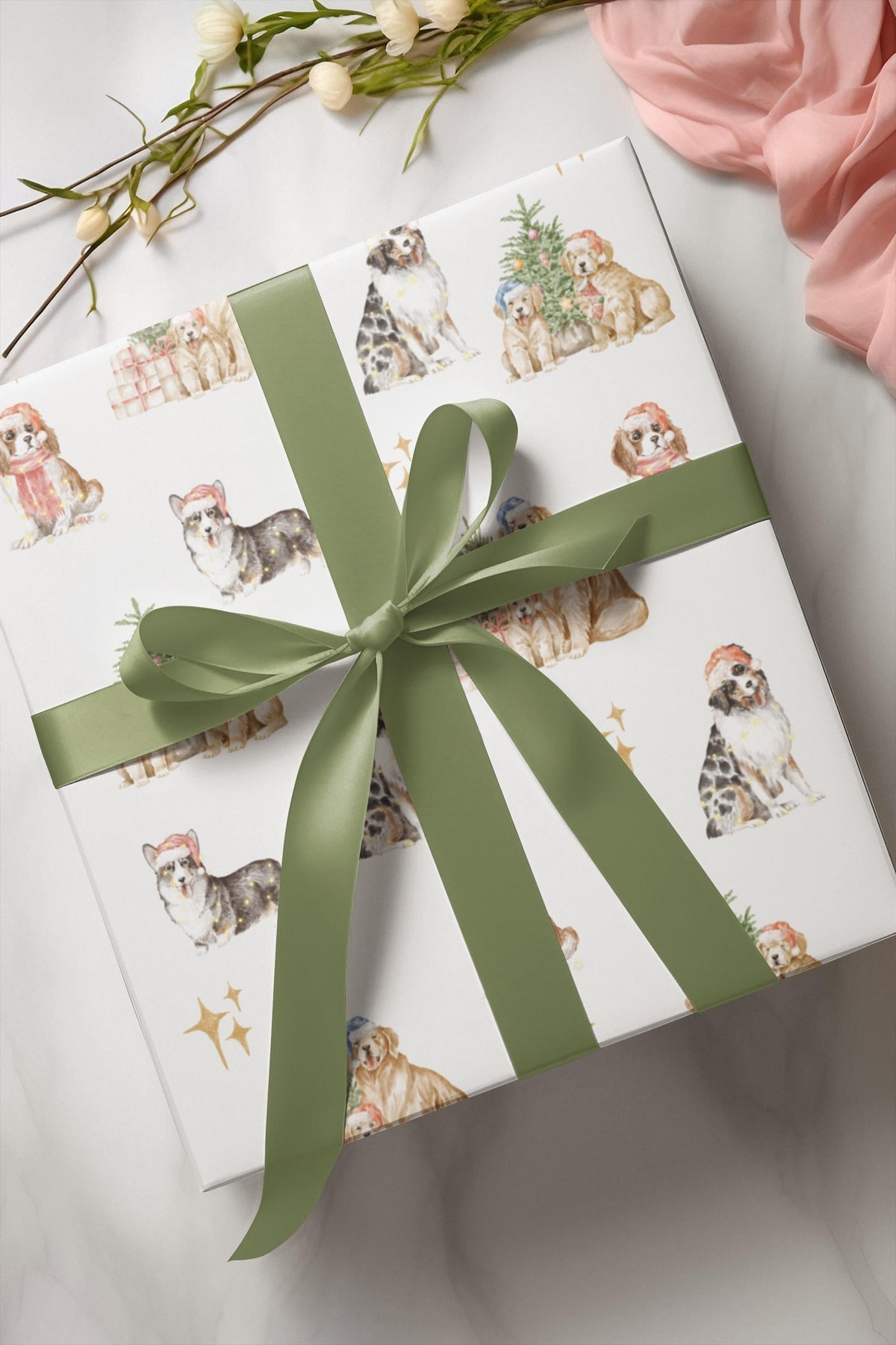 Christmas Dogs Wrapping Paper