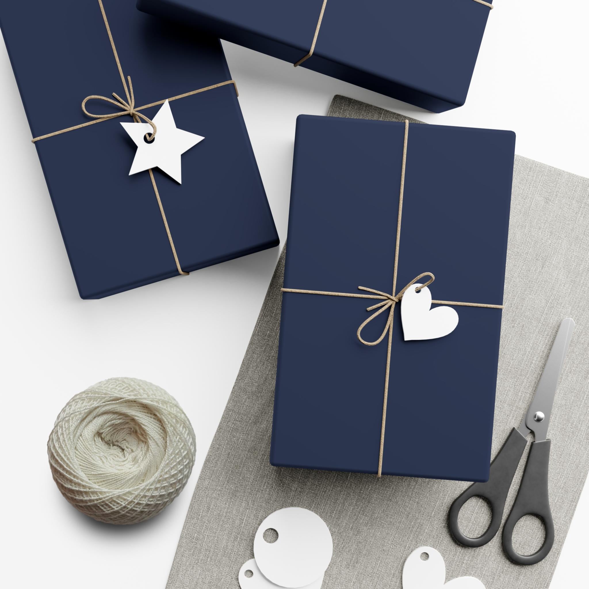 Deep Blue Solid Color Wrapping Paper