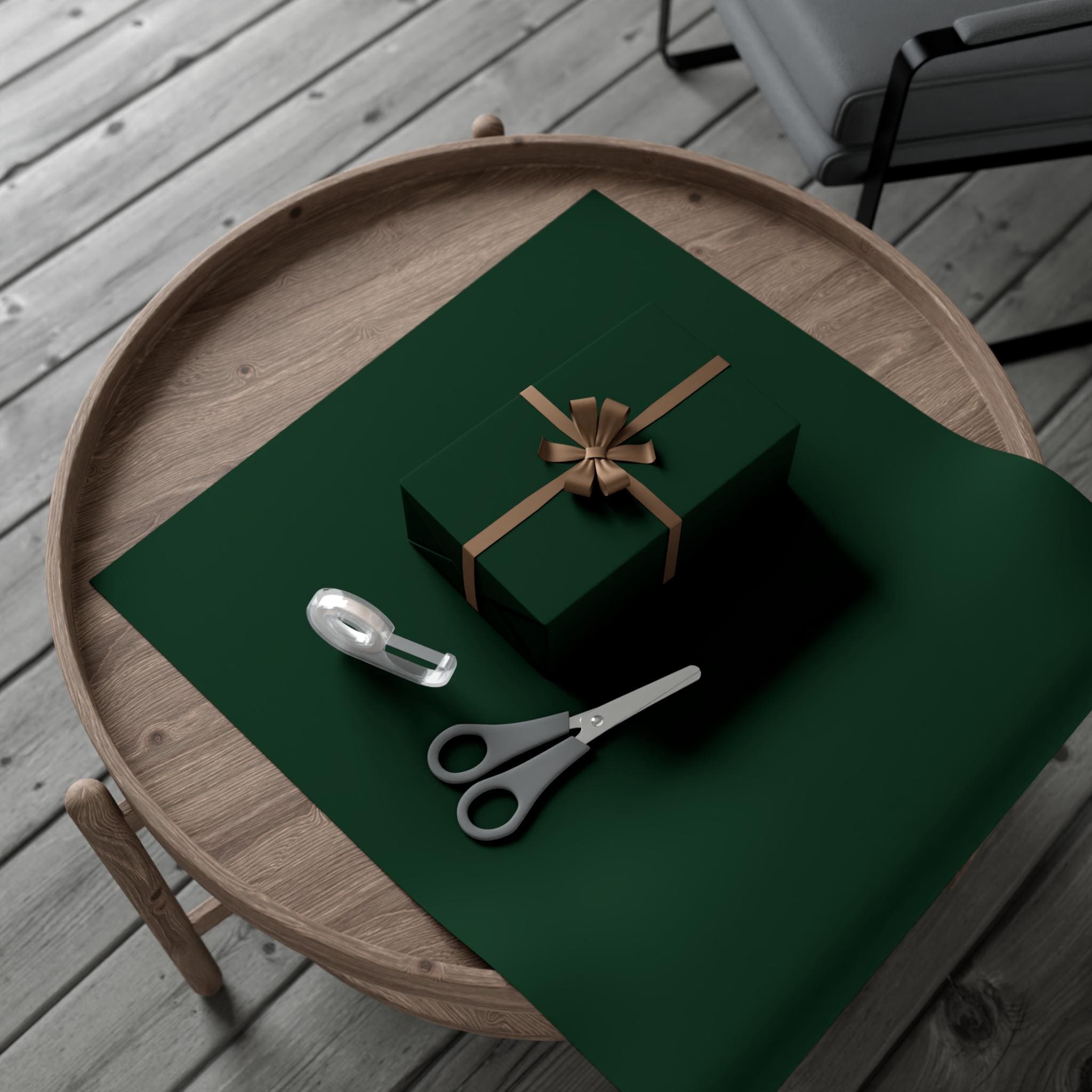 Hunter Green Solid Color Wrapping Paper
