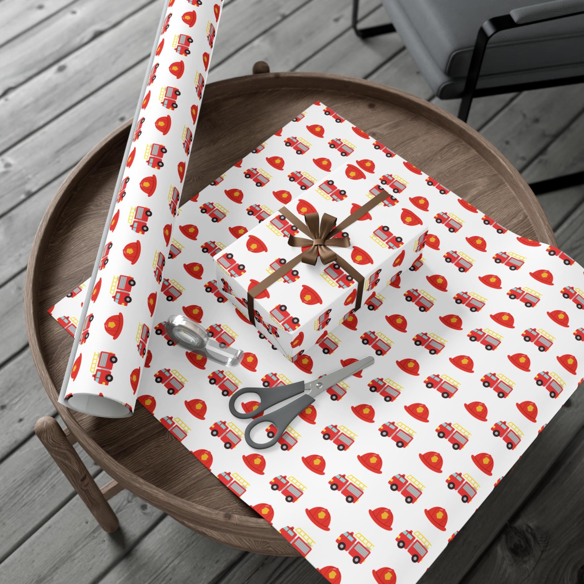 Firetruck Wrapping Paper