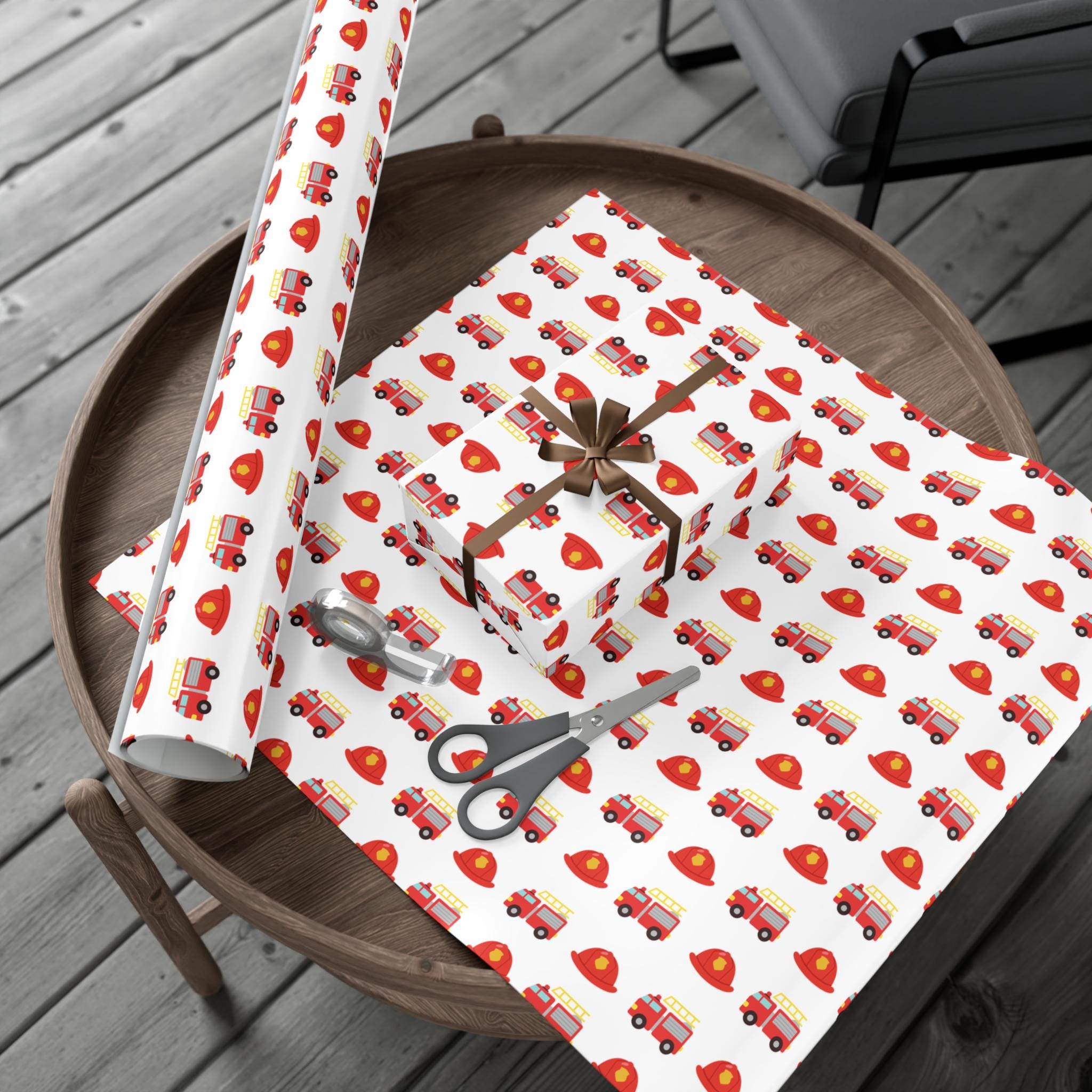 Firetruck Wrapping Paper