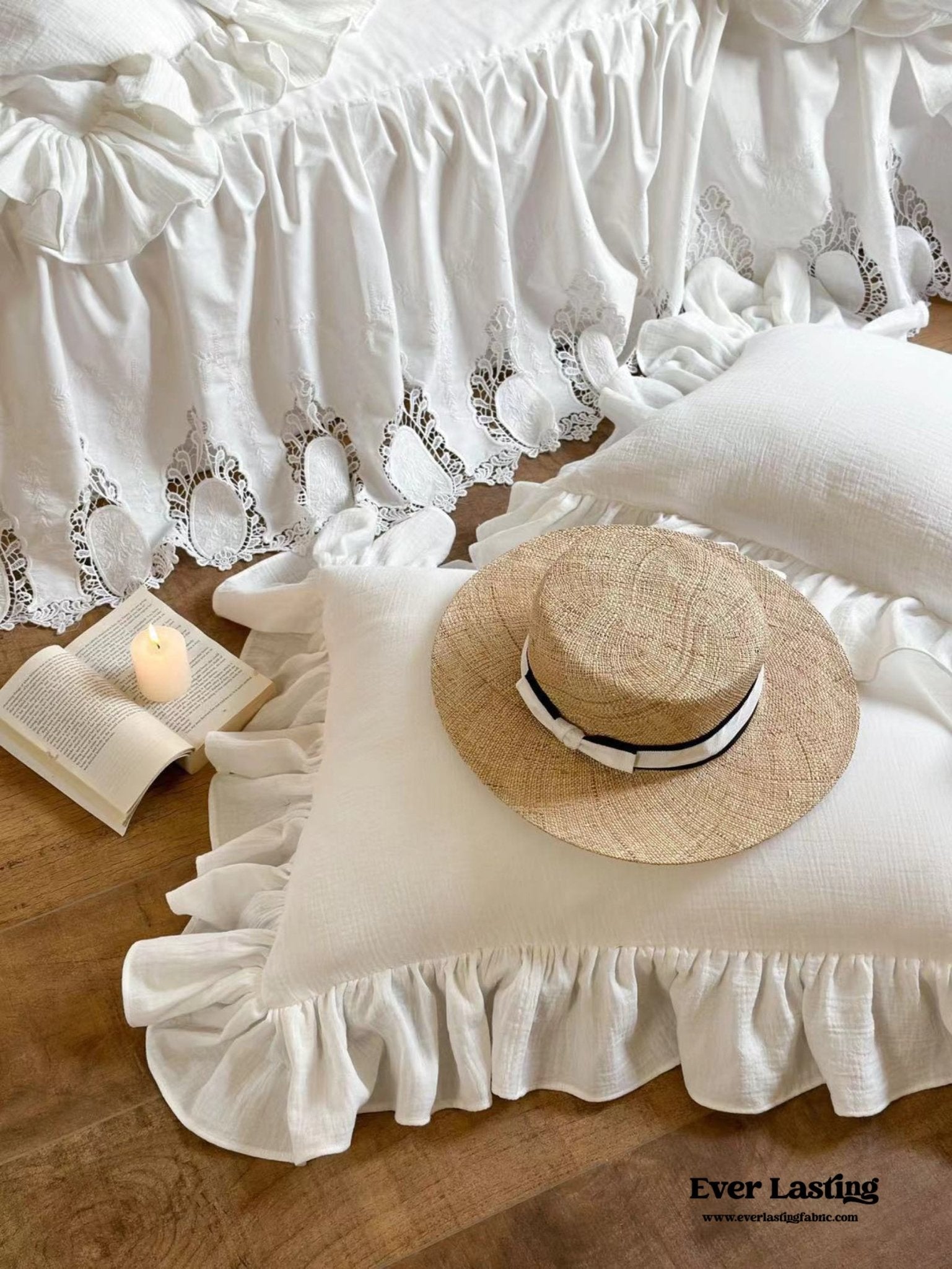 Liliane Elegant Ruffle Double Gauze Bedding Set / French Simple
