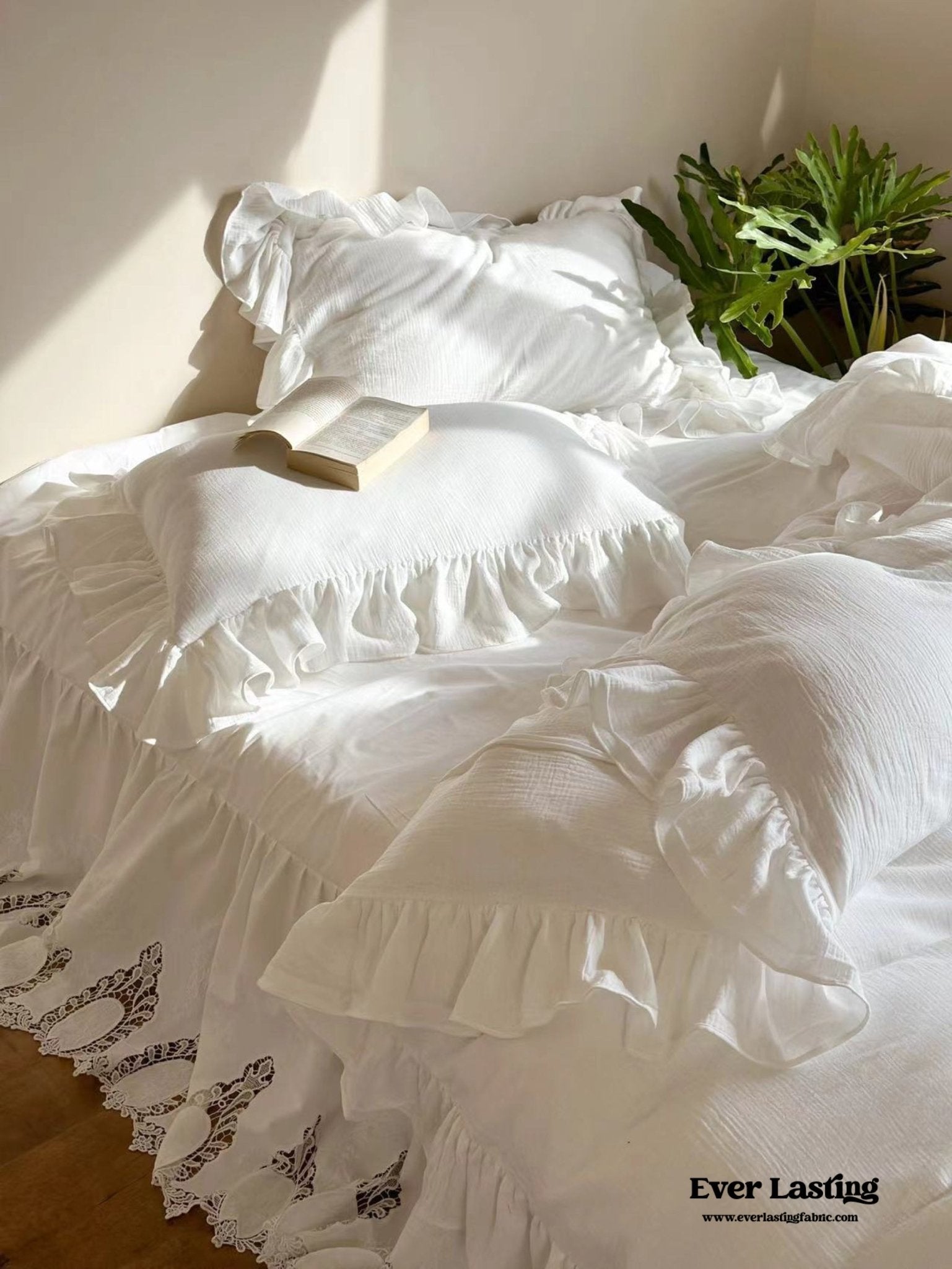 Liliane Elegant Ruffle Double Gauze Bedding Set / French Simple