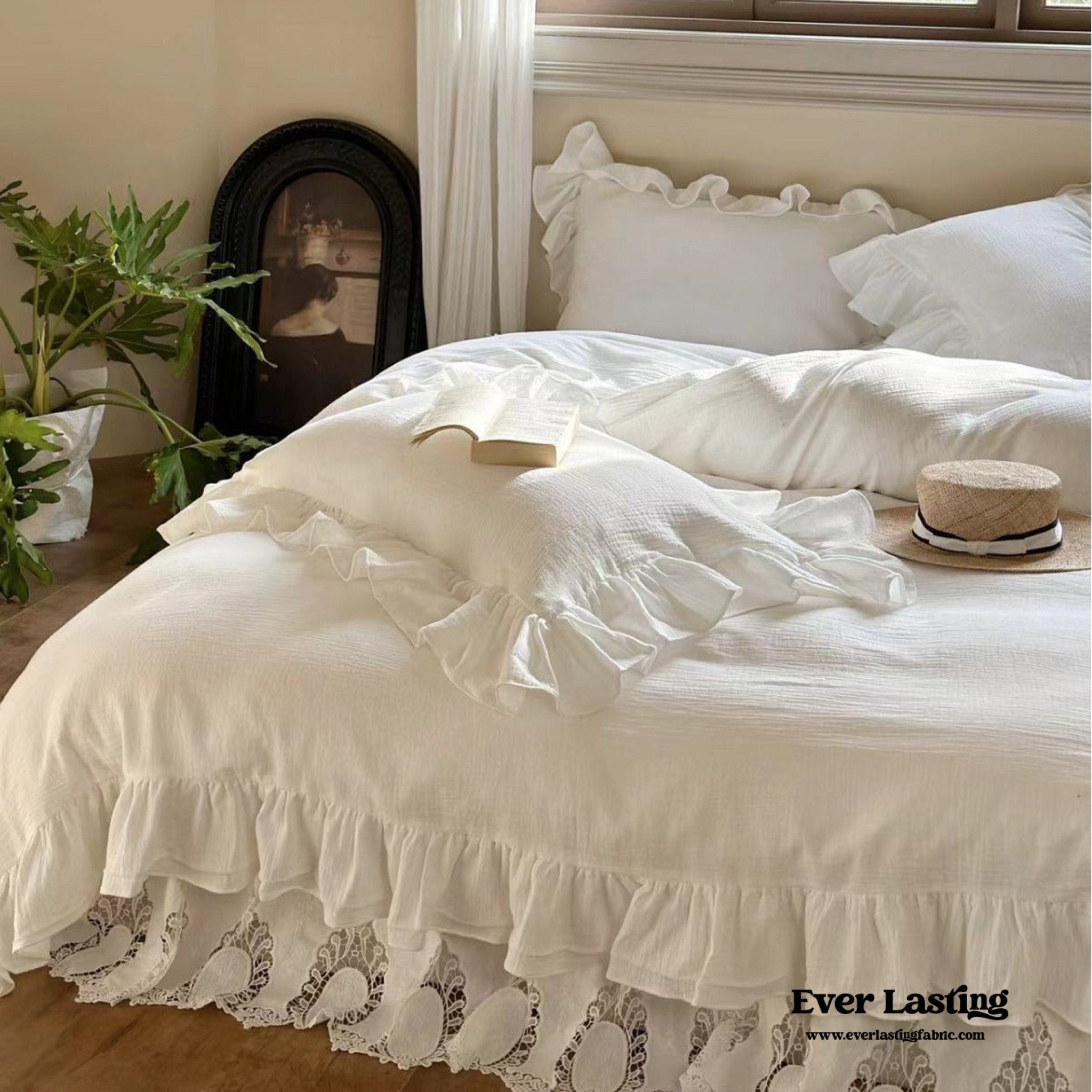 Liliane Elegant Ruffle Double Gauze Bedding Set / French Simple