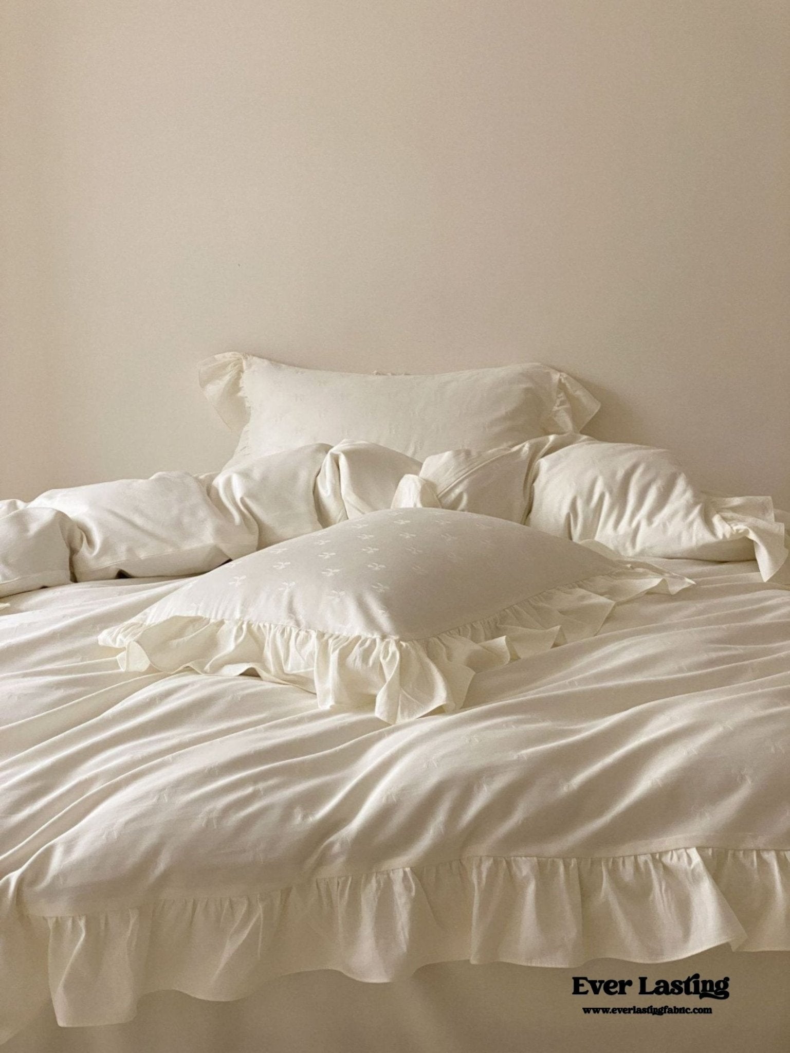 Milena Ribbon Bow Ruffle Bedding Set