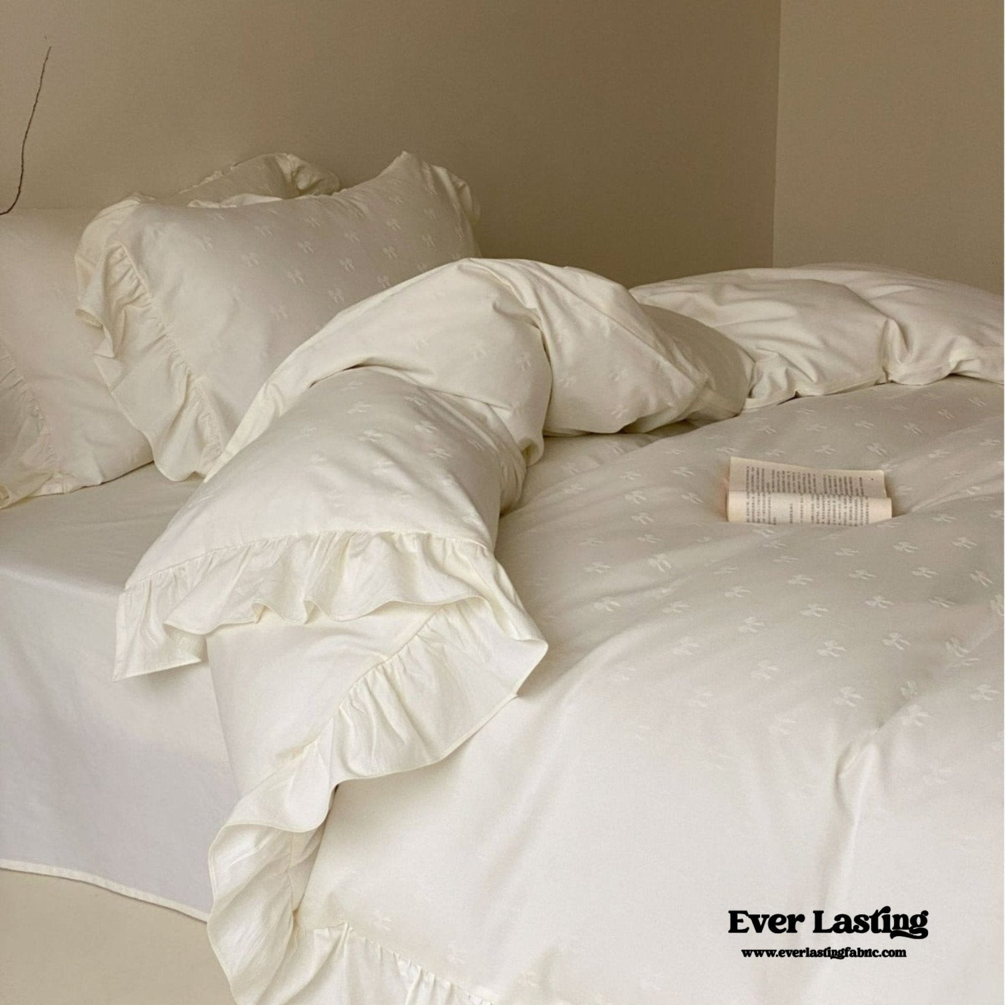 Milena Ribbon Bow Ruffle Bedding Set