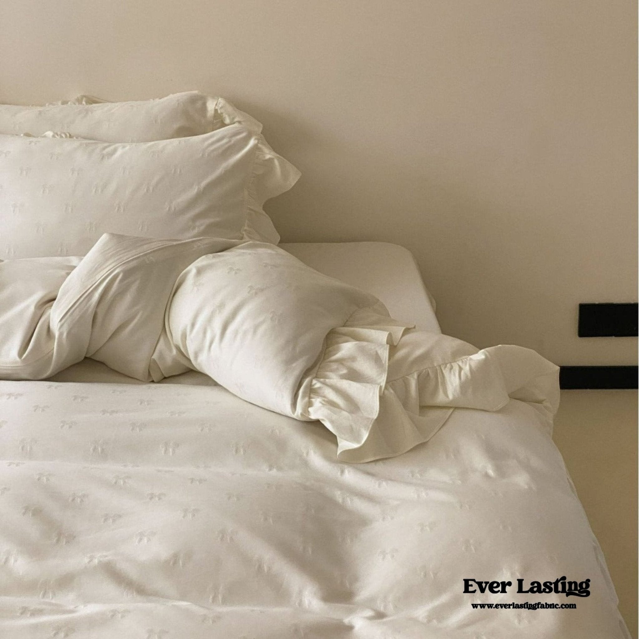 Milena Ribbon Bow Ruffle Bedding Set