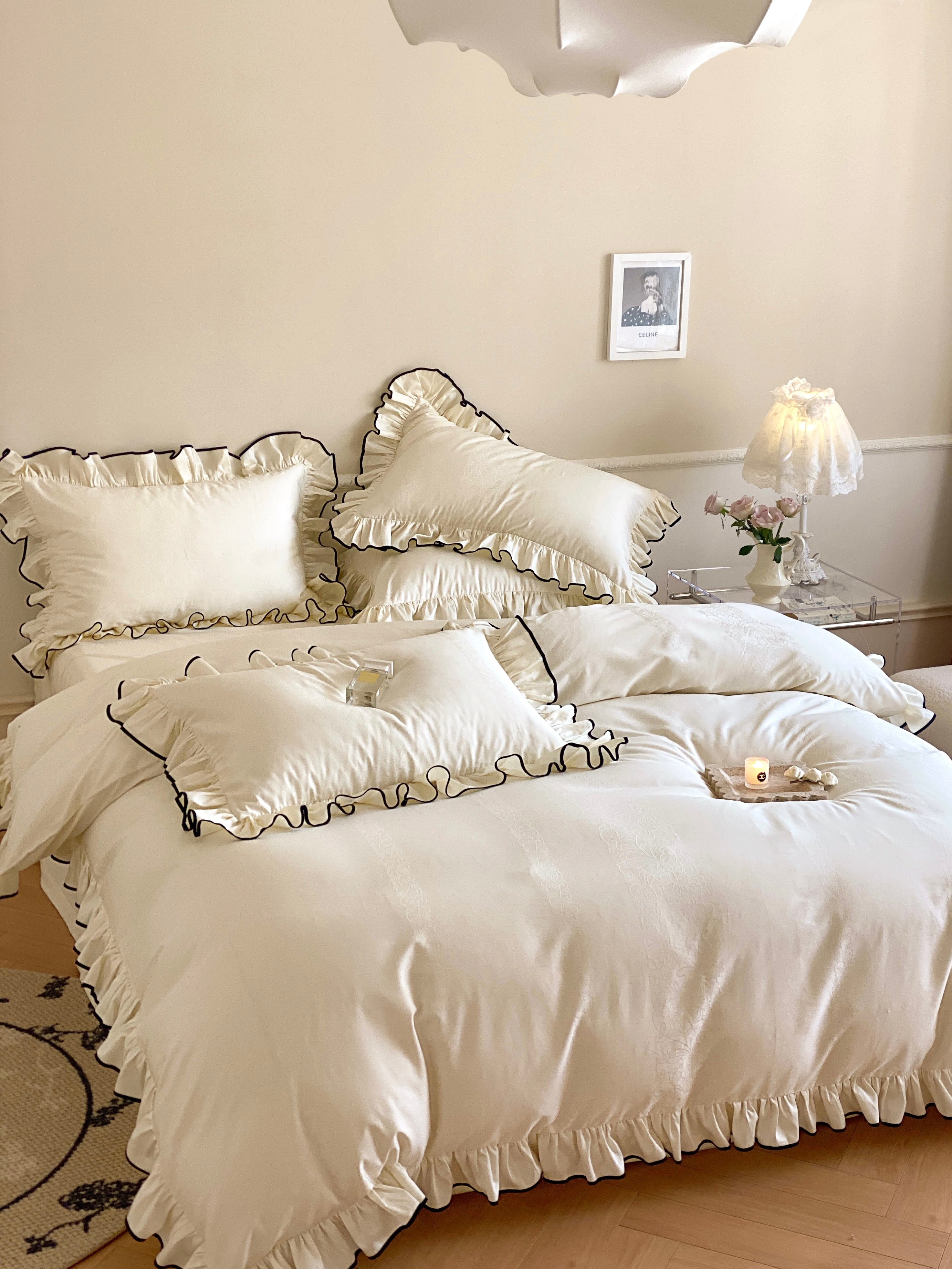 Silky Ruffle Duvet Cover