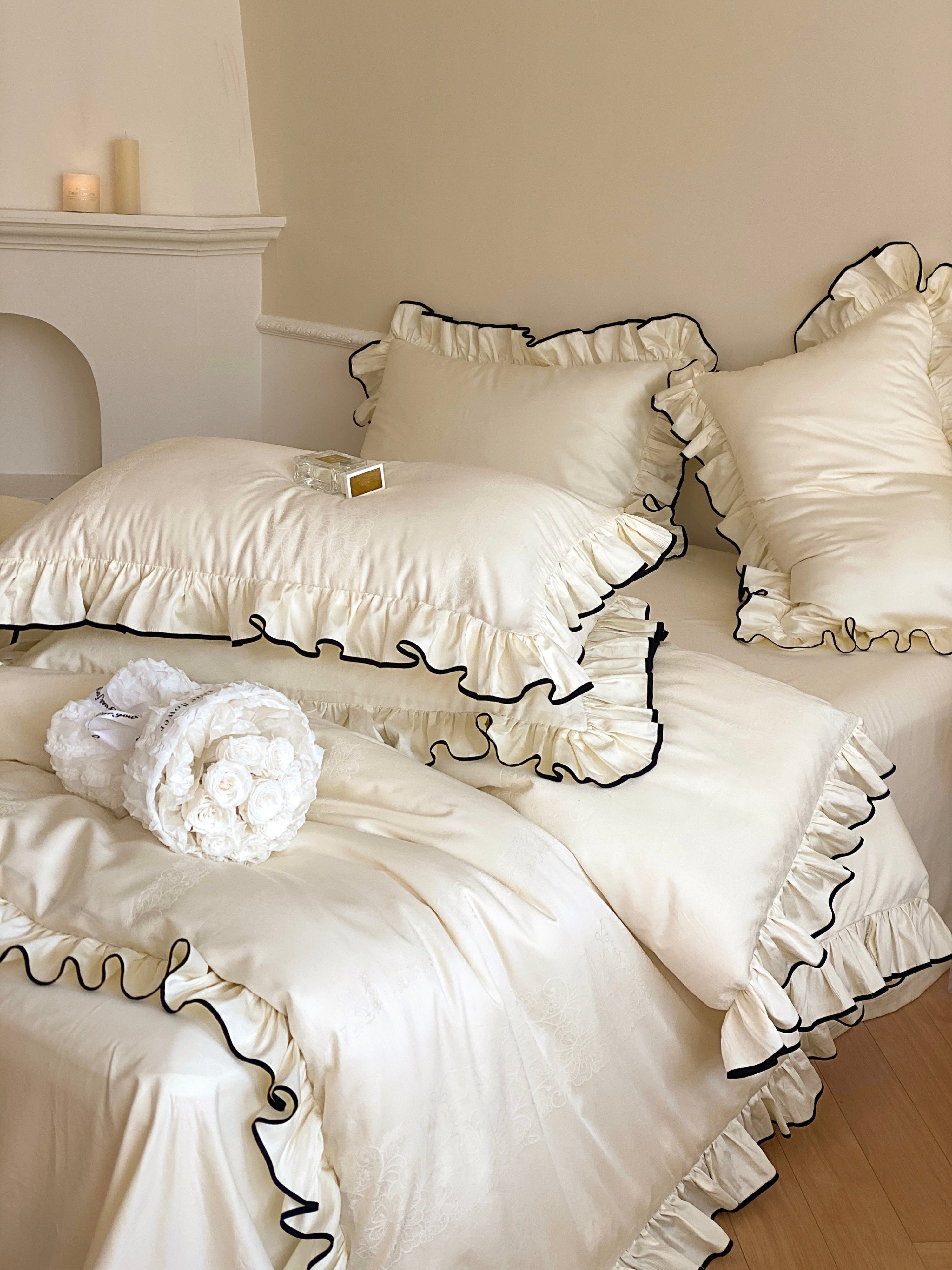 Silky Ruffle Duvet Cover