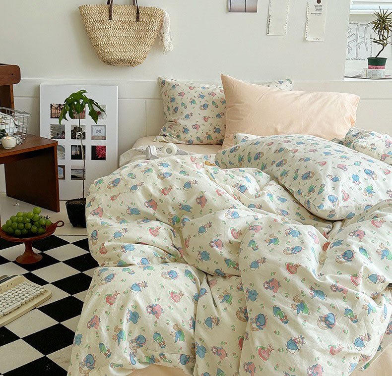 Sweet Floral Bedding Set / Floral Blue